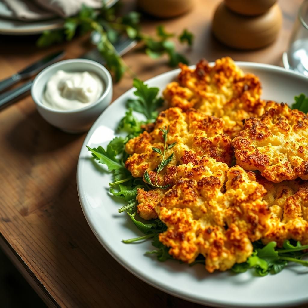 Crispy Hash Browns on a Plate