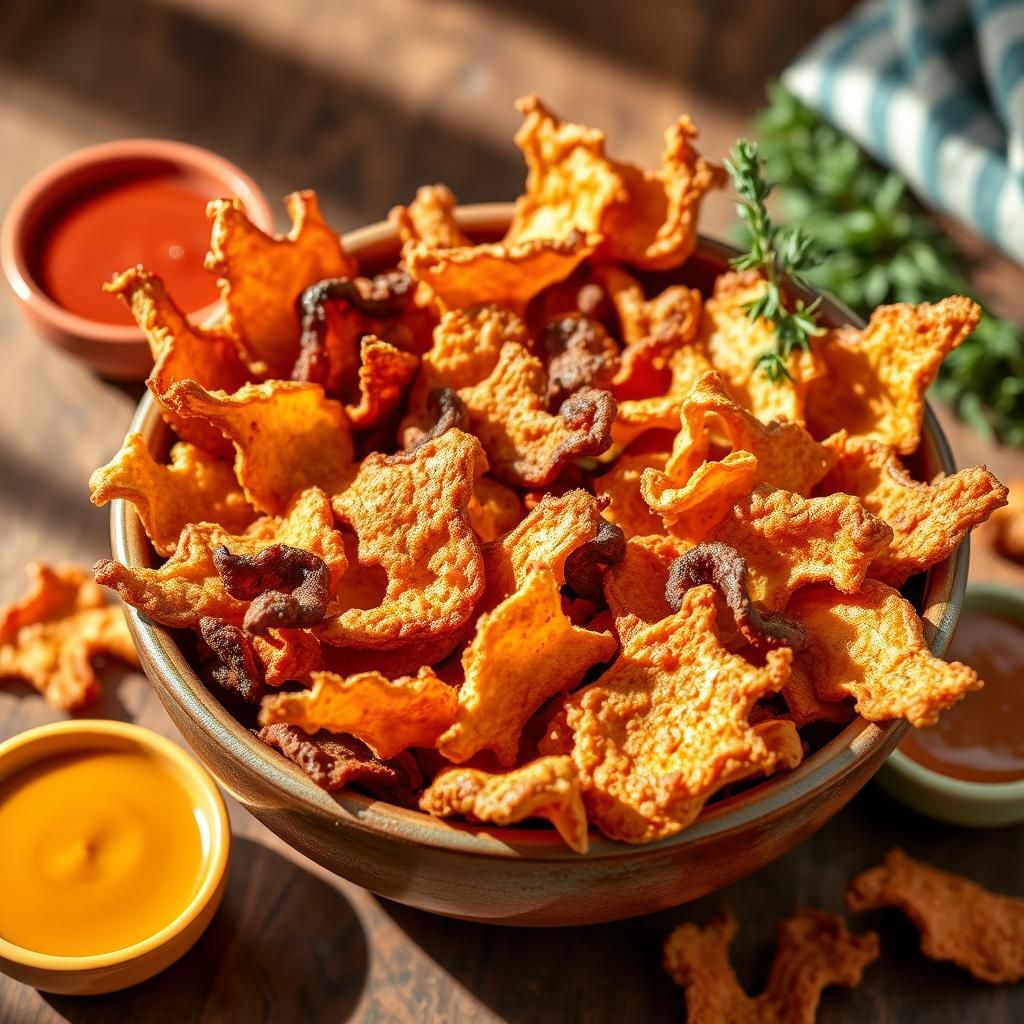 Crunchy Pork Rind Chips Showcase