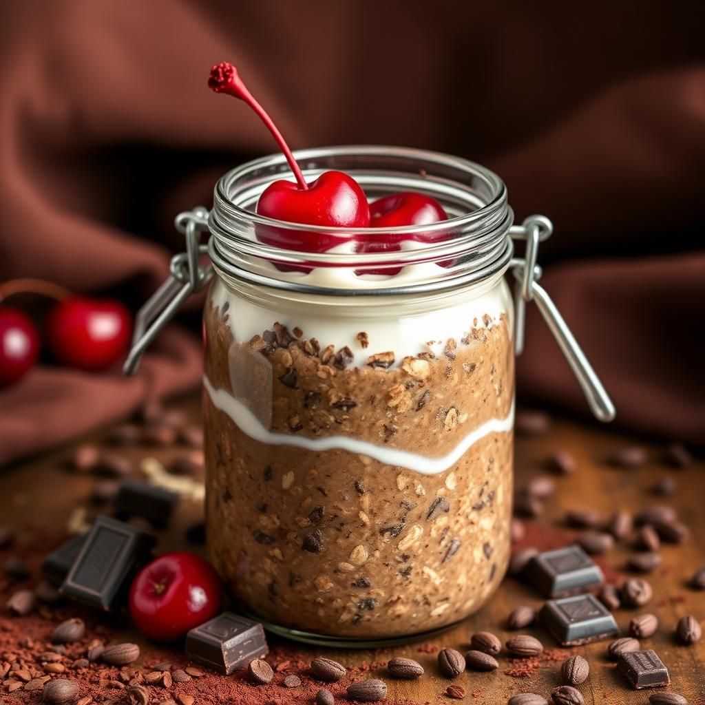 Decadent Chocolate Treat - Chocolate Cherry Overnight Oats
