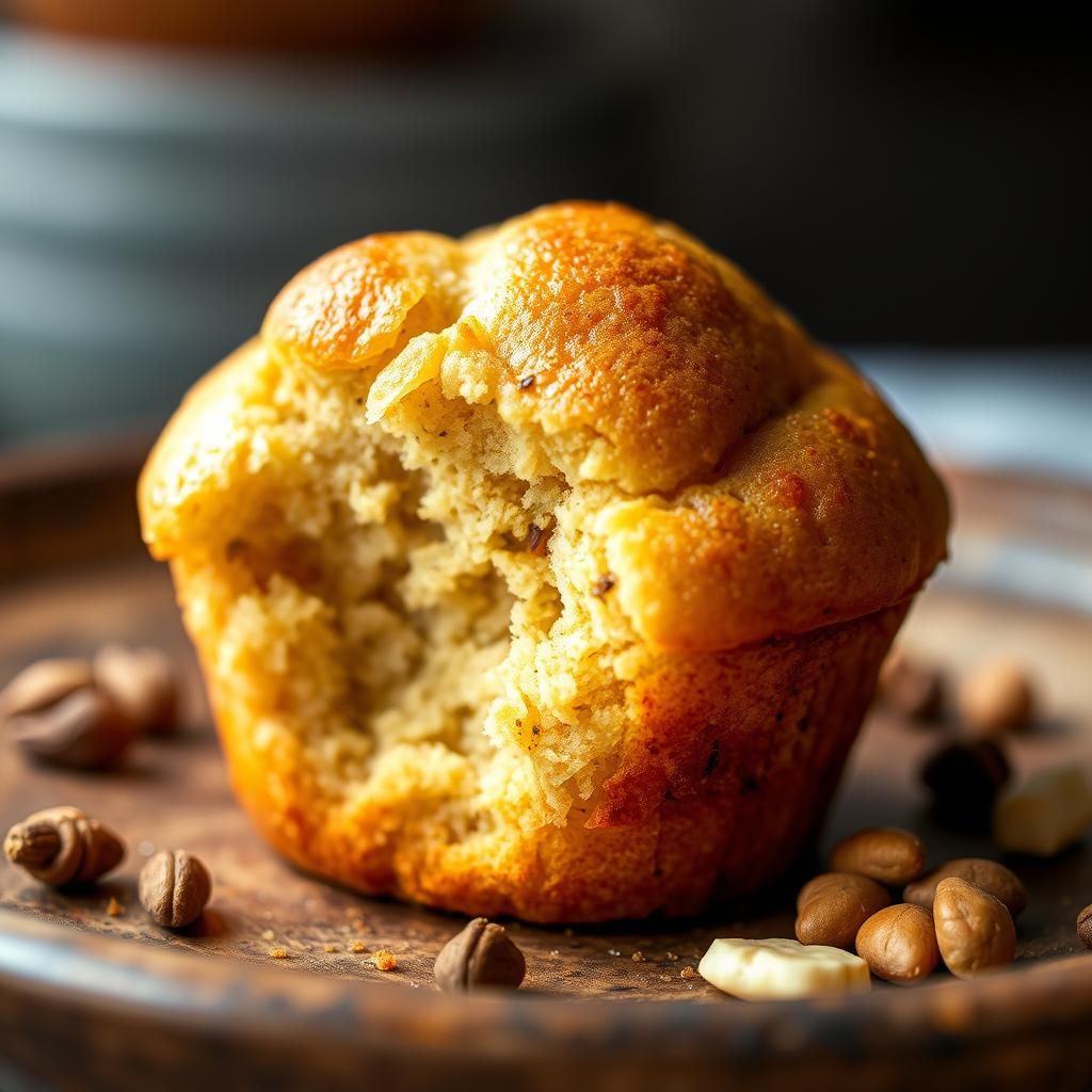 Detailed Close-Up of the Muffin Texture