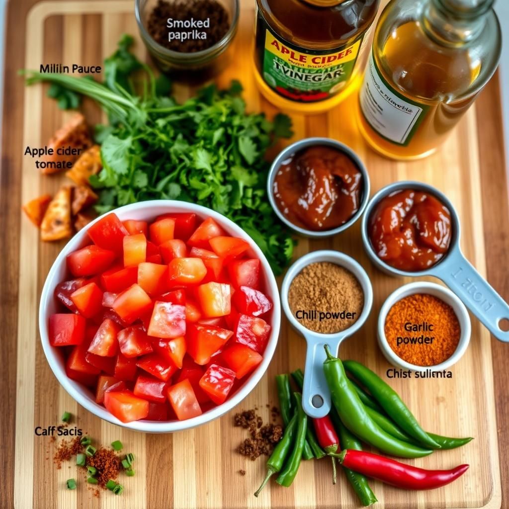 Diced Ingredients for BBQ Sauce
