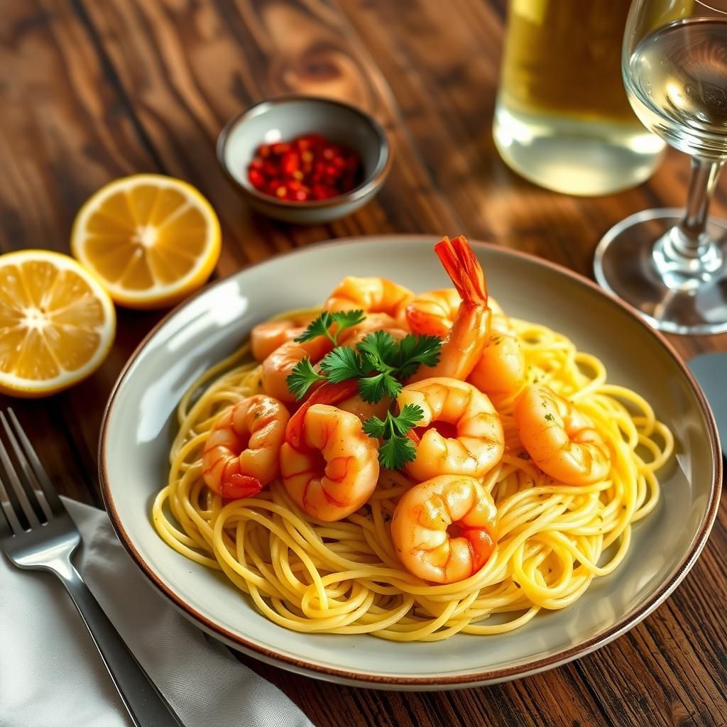 Elegant Garlic Butter Shrimp Scampi - Final dish photo (Shrimp Scampi with Spaghetti Squash)