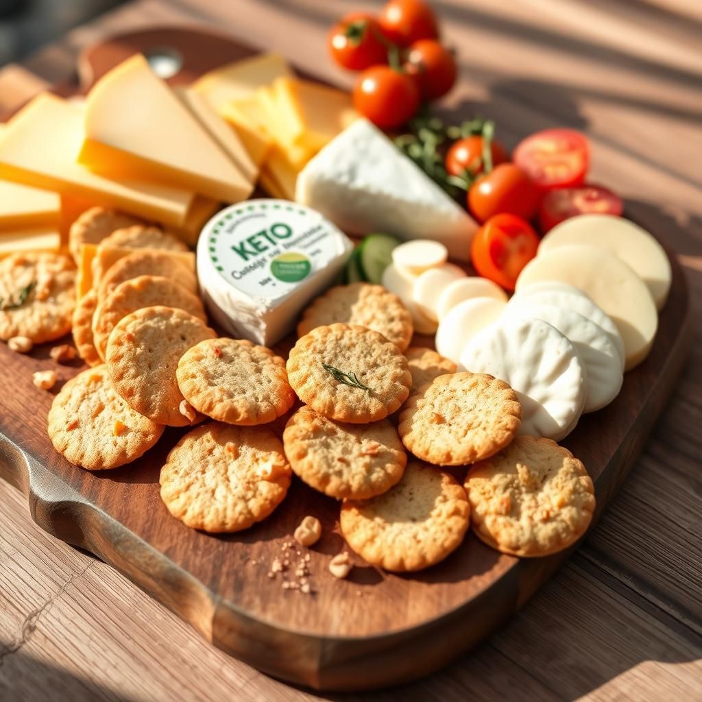 Keto Crackers with Cheese