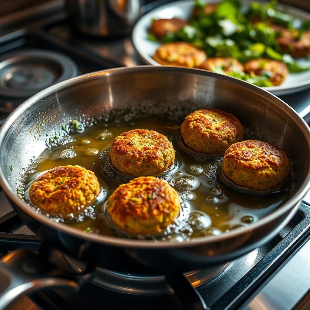 Falafel Cooking Process