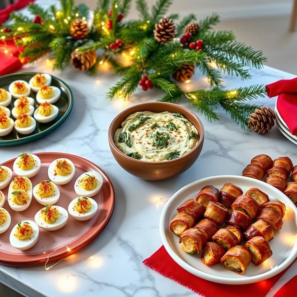 Festive Keto Appetizers Setup