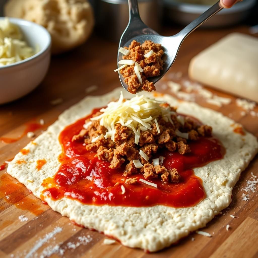 Filling Cauliflower Pizza Rolls