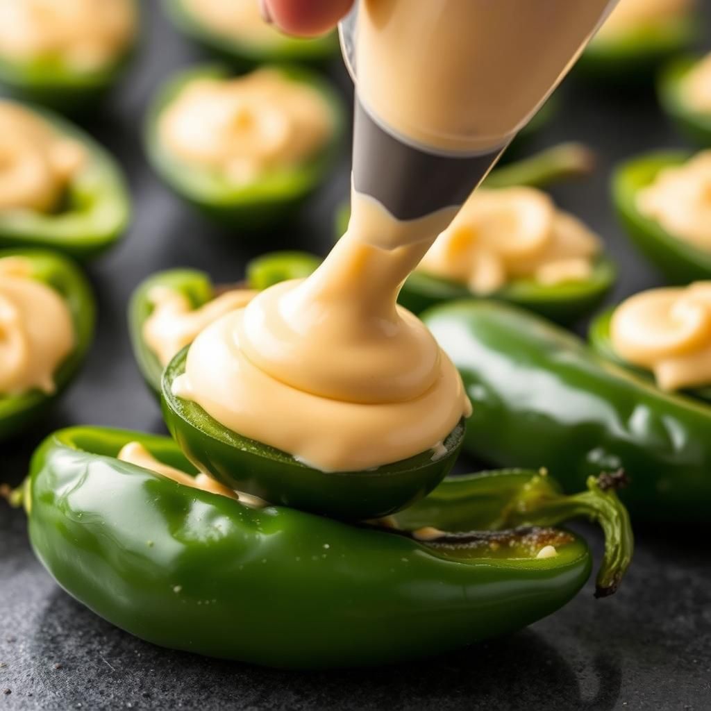 Filling the Jalapeños
