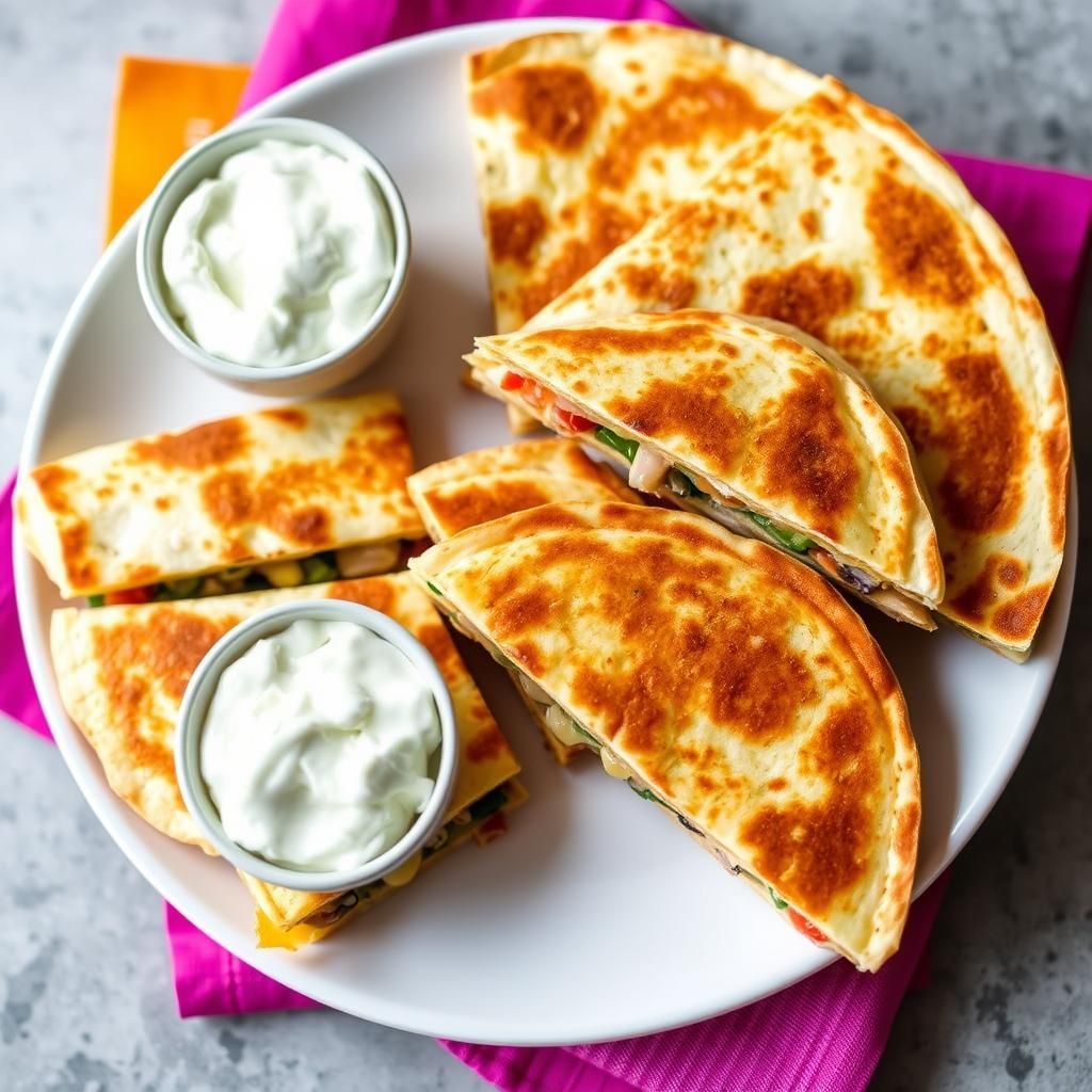 Flavorful Quesadillas Served Warm