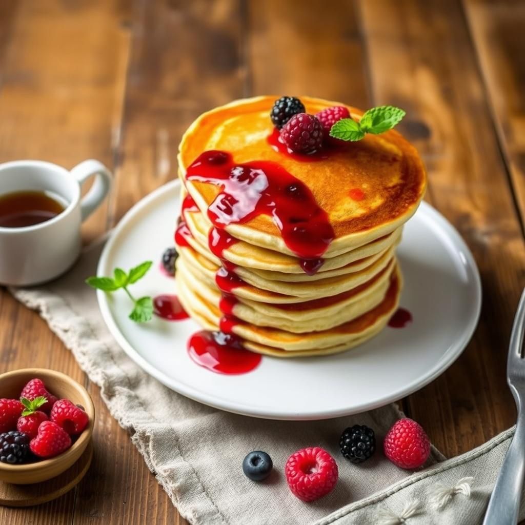 Fluffy Coconut Flour Pancakes Stack