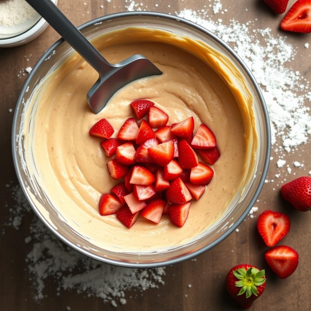 Folding in Strawberries