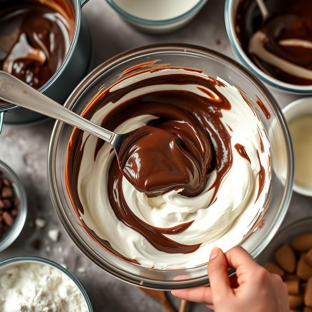 Folding in the Chocolate Mousse