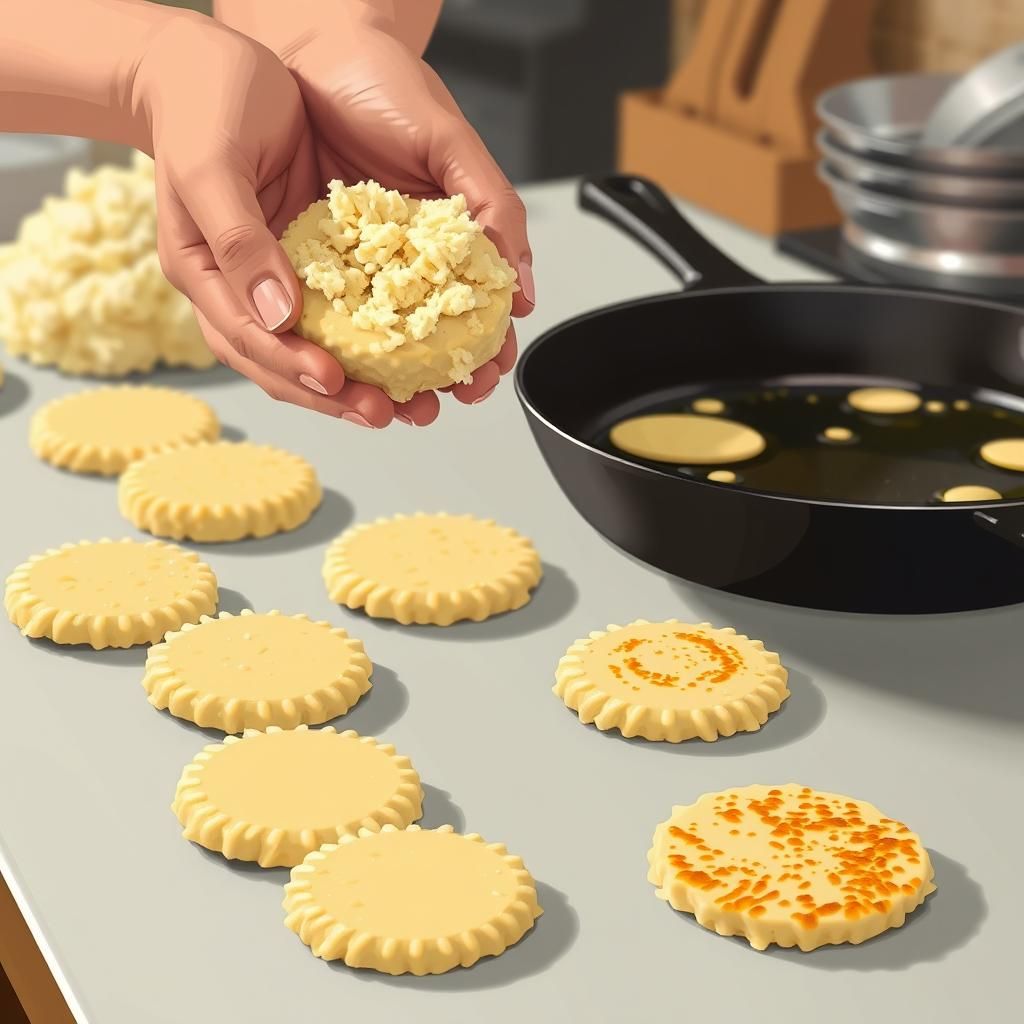 Forming the Hash Browns