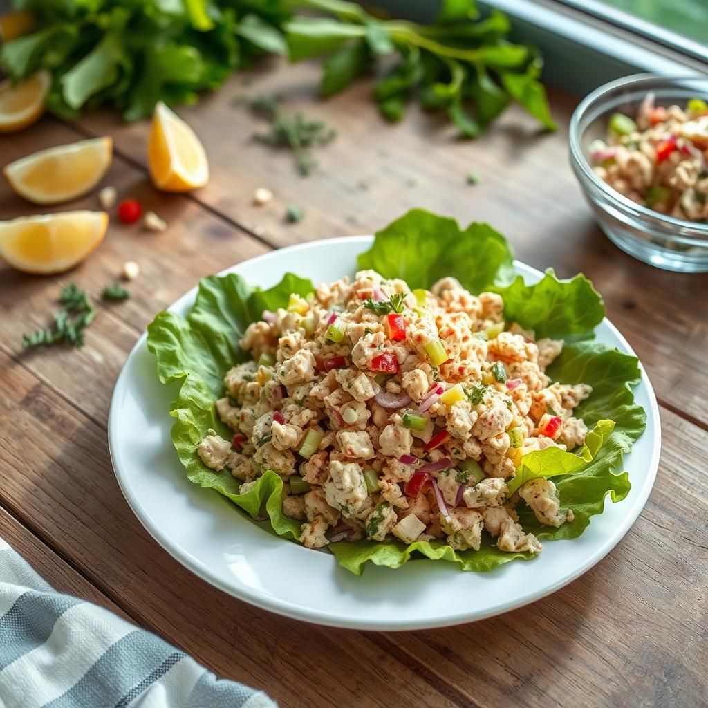 Fresh Keto Tuna Salad Lettuce Wraps