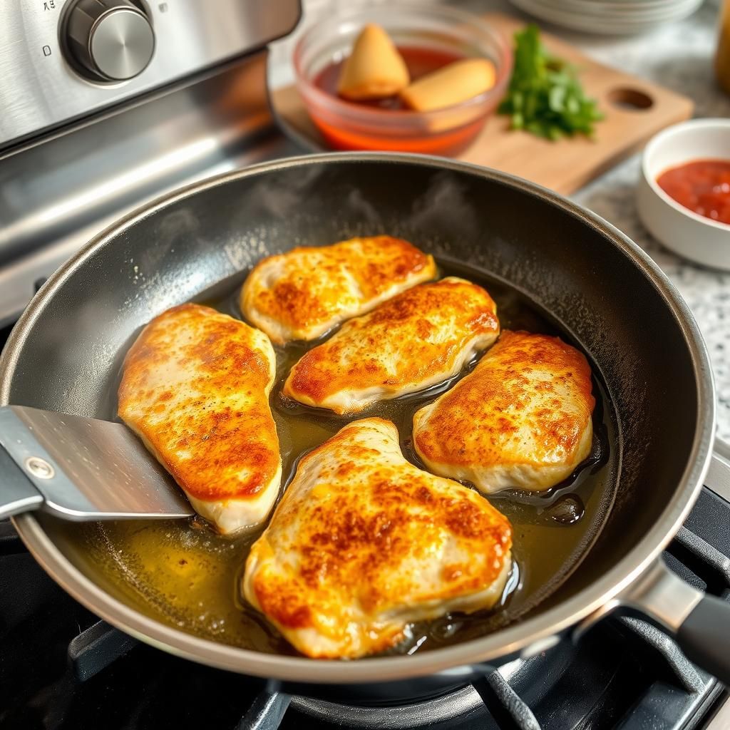 Frying Chicken Cutlets
