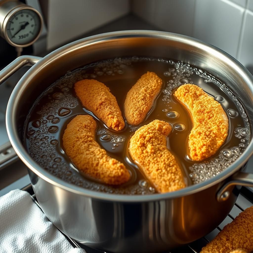 Frying the Chicken Tenders