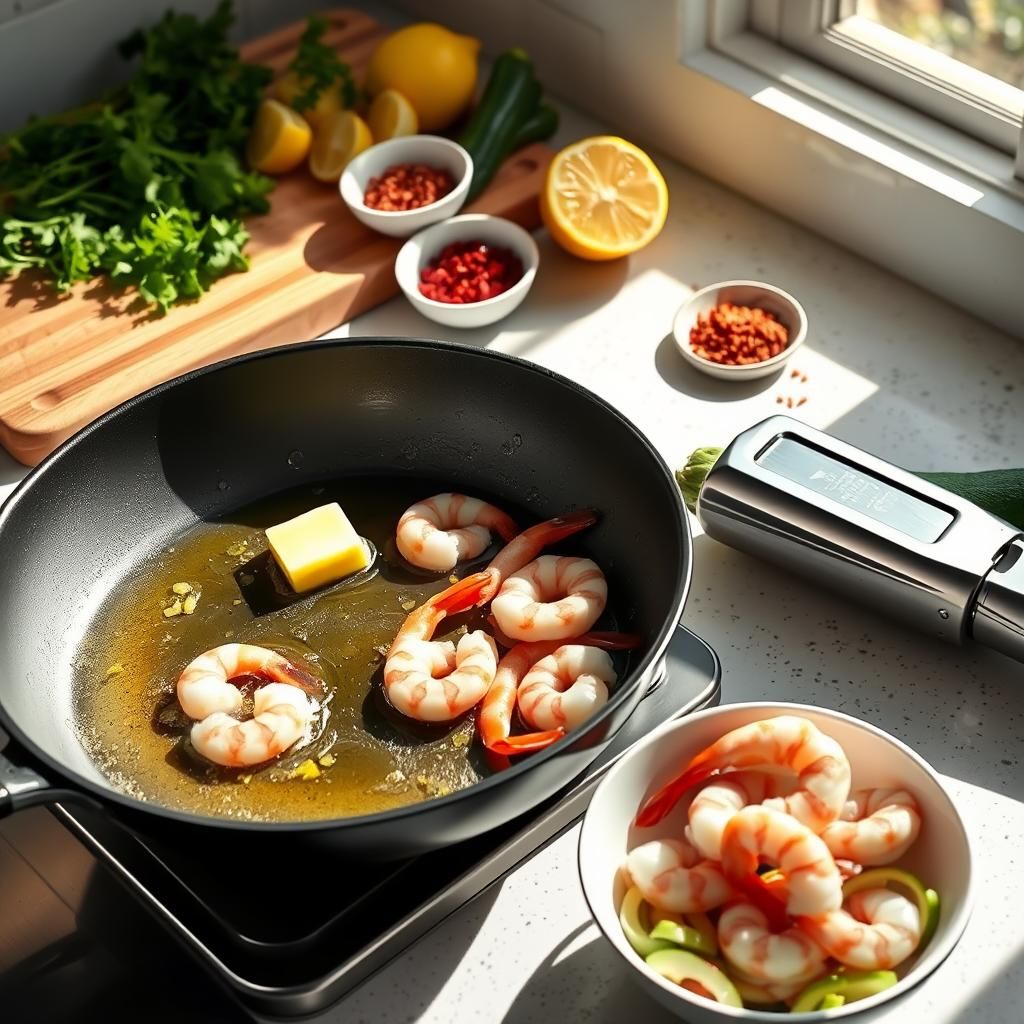 Garlic Butter Shrimp Scampi Preparation