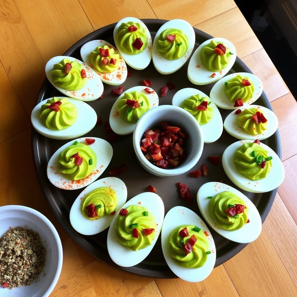 Garnished Deviled Eggs