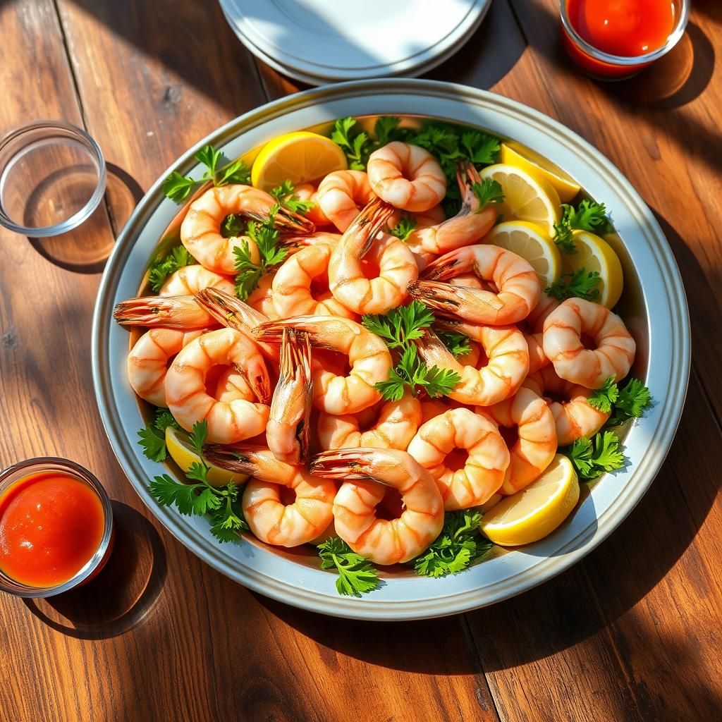 Garnished Shrimp Platter