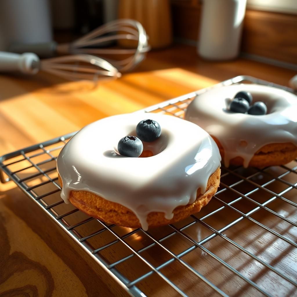 Glazed Donuts on Cooling Rack