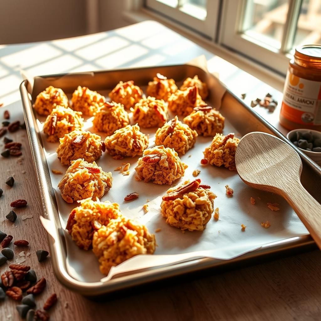 Golden Brown Perfection: Freshly Baked Coconut Clusters