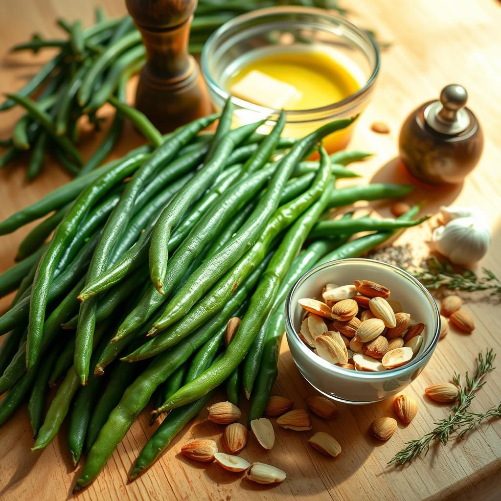 Green Beans with Toasted Almonds Preparation