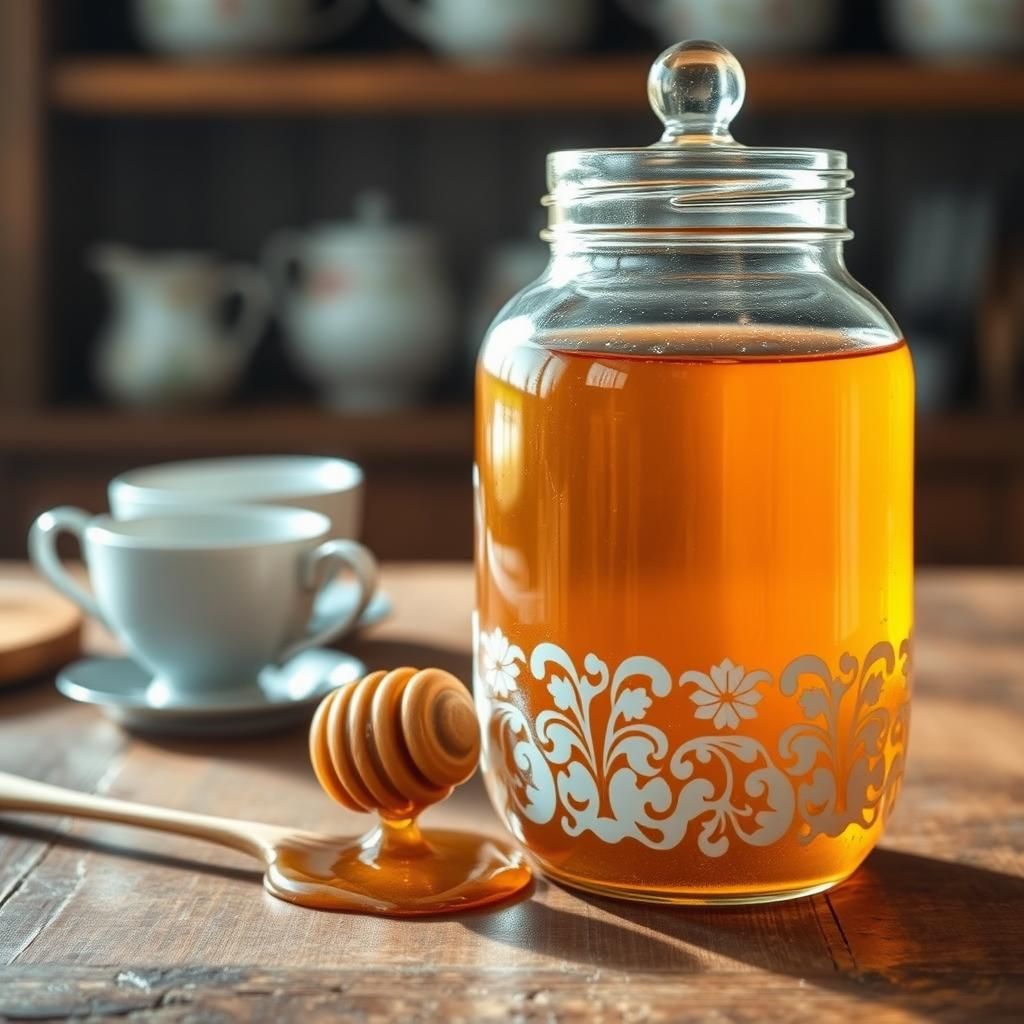 Honey in a Decorative Jar