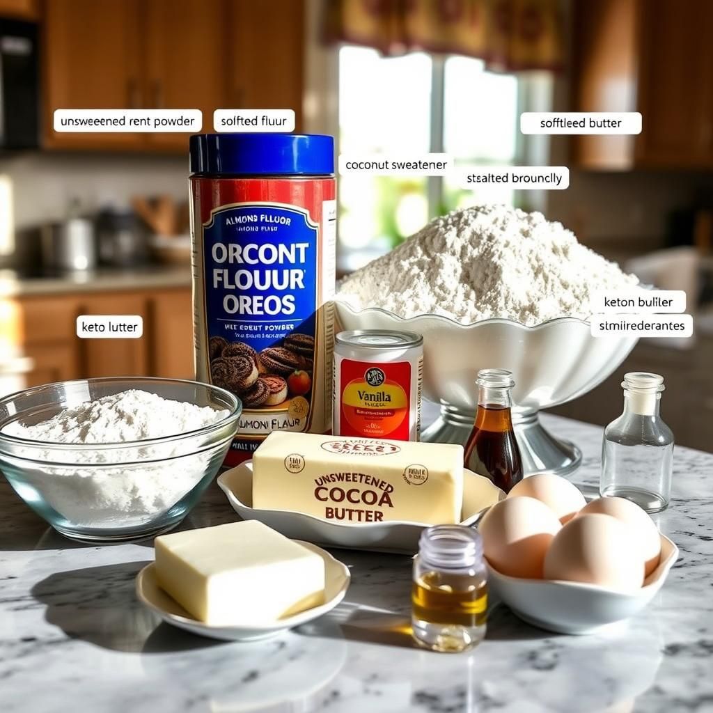 Ingredients for Keto Oreos