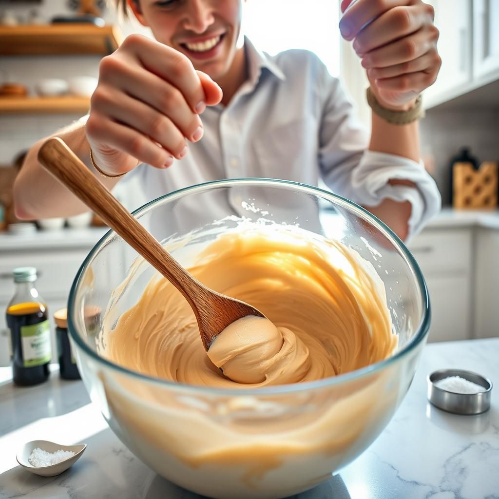 Mixing the Frozen Yogurt Base