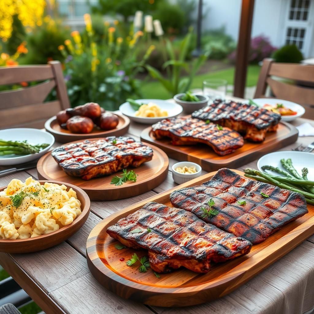 Keto BBQ Feast Ready to Serve
