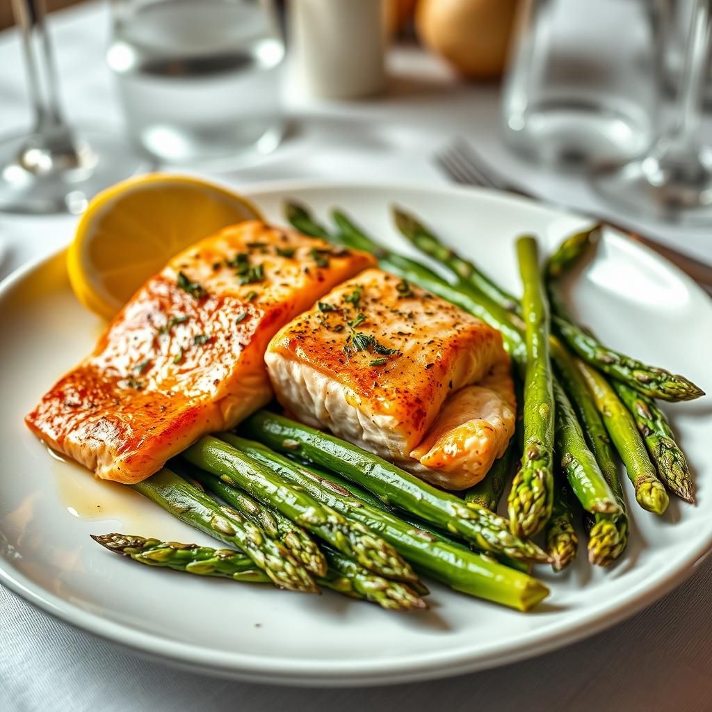 Keto Baked Salmon with Asparagus