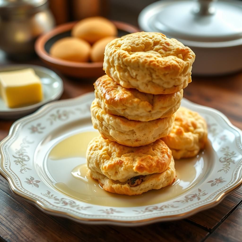 Keto Biscuits on a Serving Plate