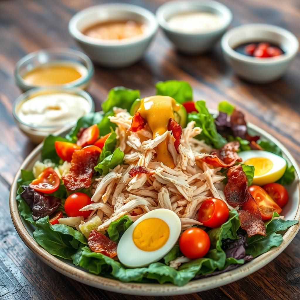 Keto Chicken Cobb Salad Assembly