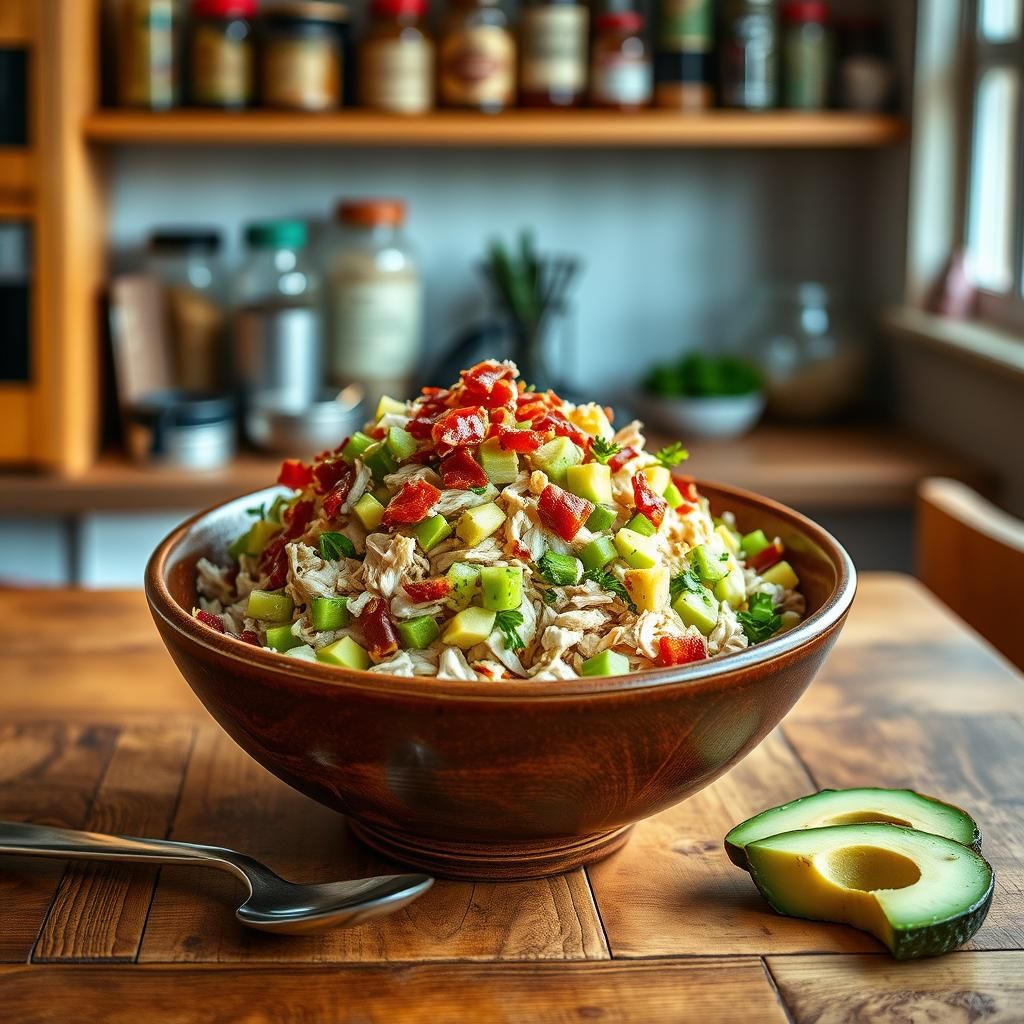 Keto Chicken Salad with Bacon and Avocado Creation