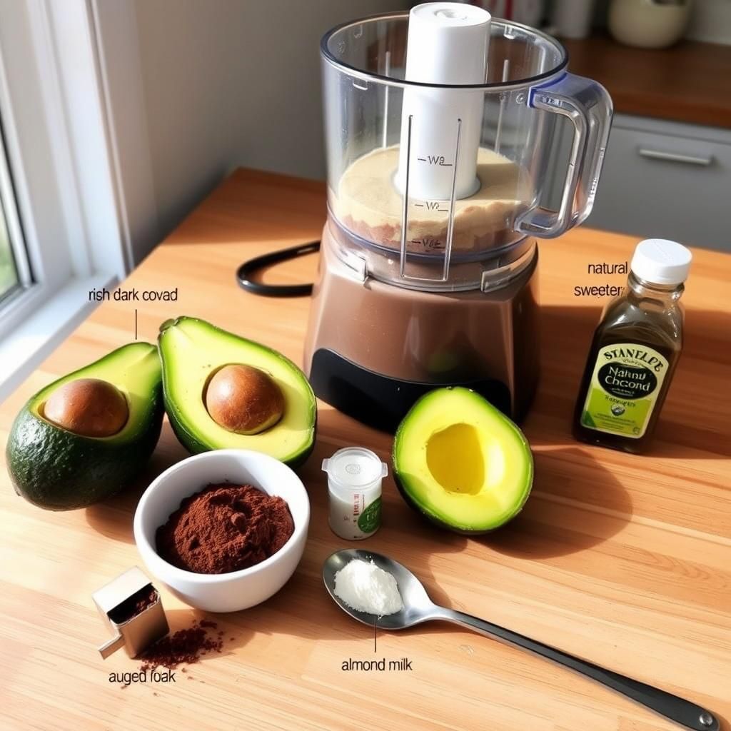 Keto Chocolate Avocado Pudding Preparation