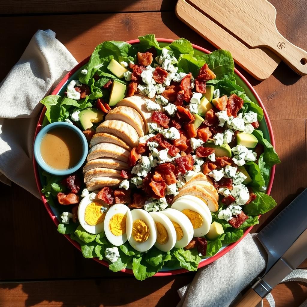 Keto Cobb Salad Loaded with Toppings