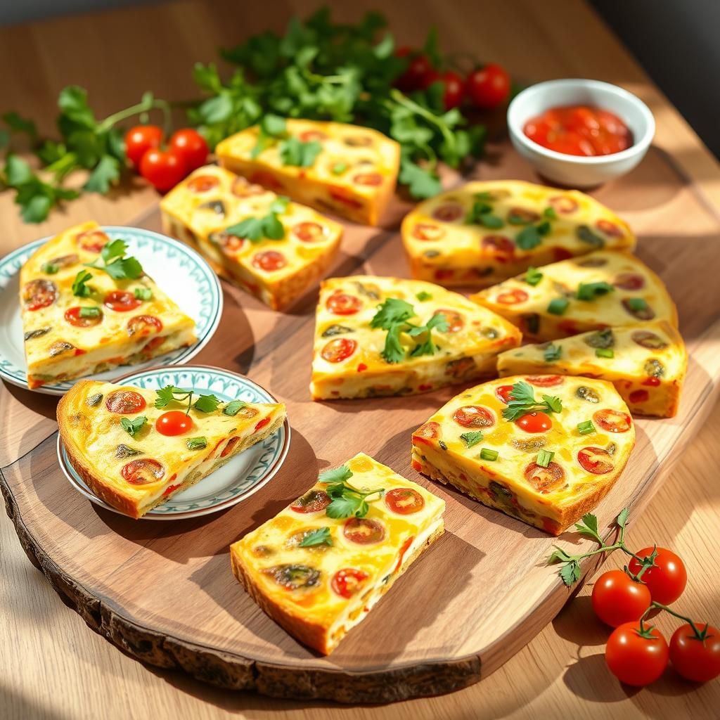 Keto Frittata Slices Presentation