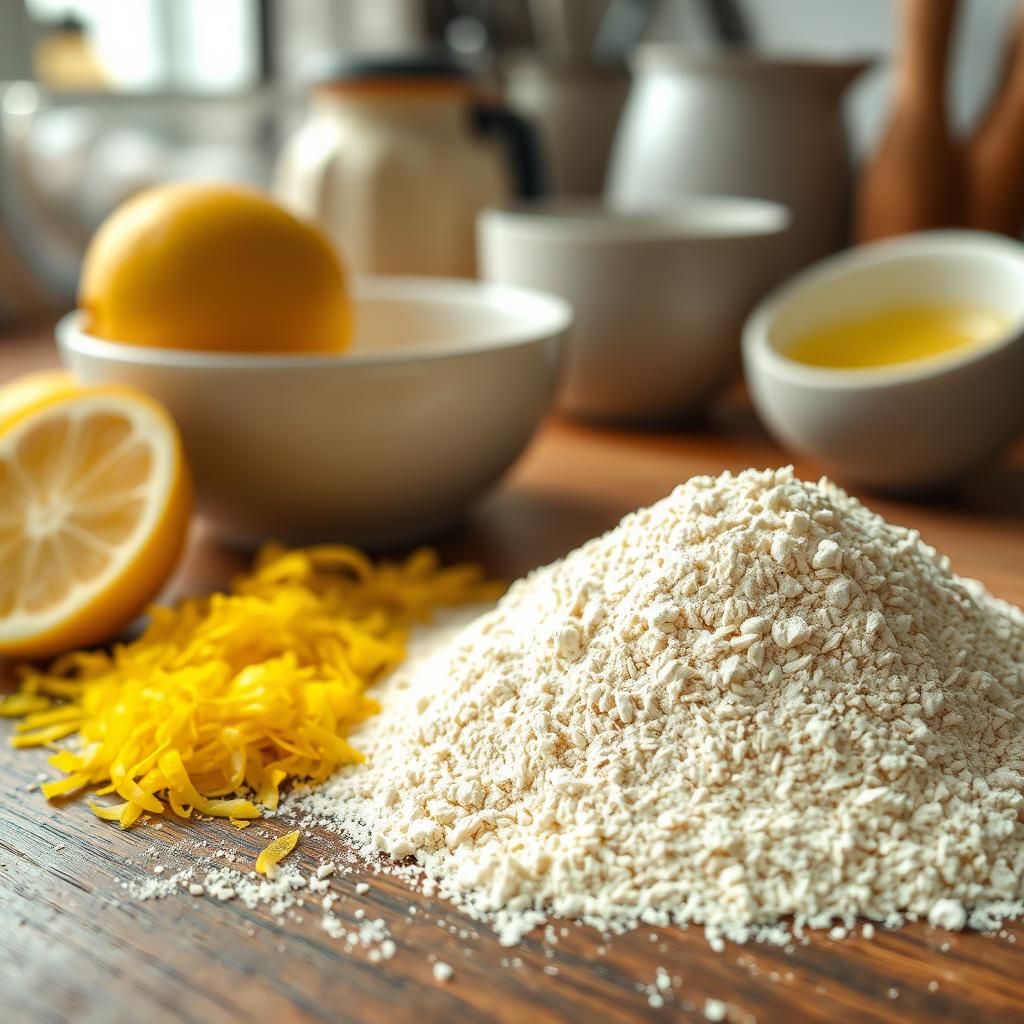 Keto Lemon Bread Ingredients Close-Up