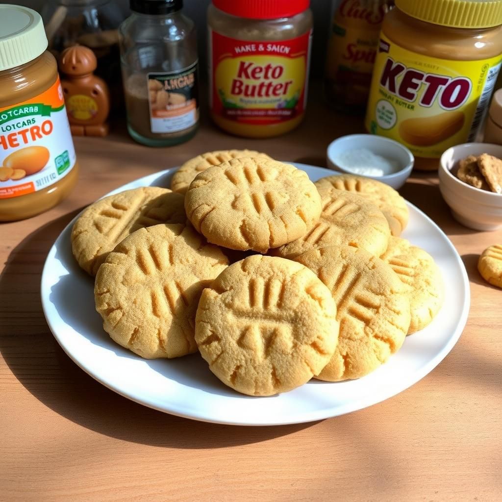 Keto Peanut Butter Cookies Fresh Out of the Oven