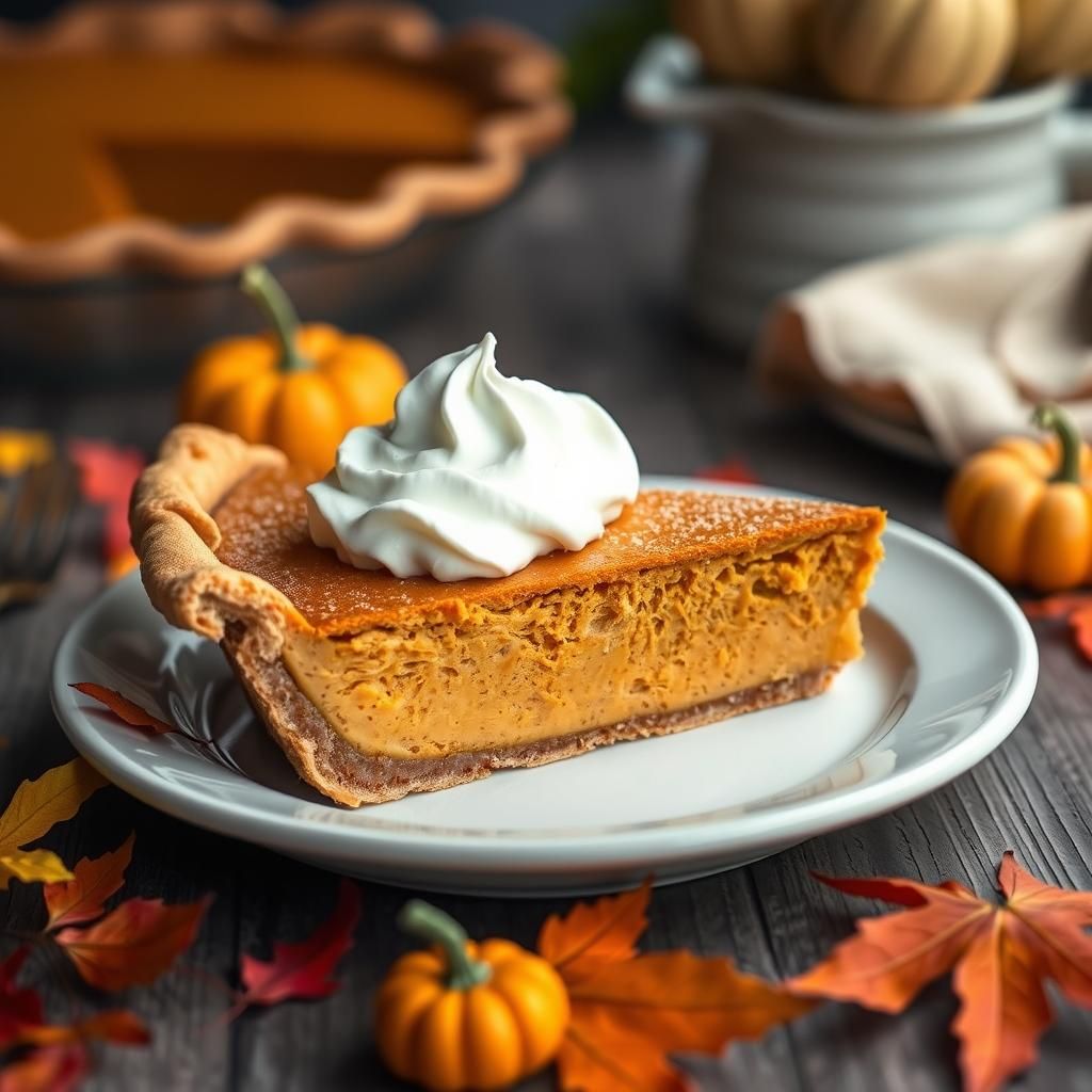 Keto Pumpkin Pie with Whipped Cream