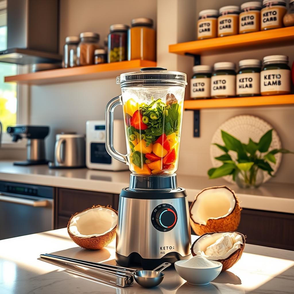 Keto Shake Preparation Scene