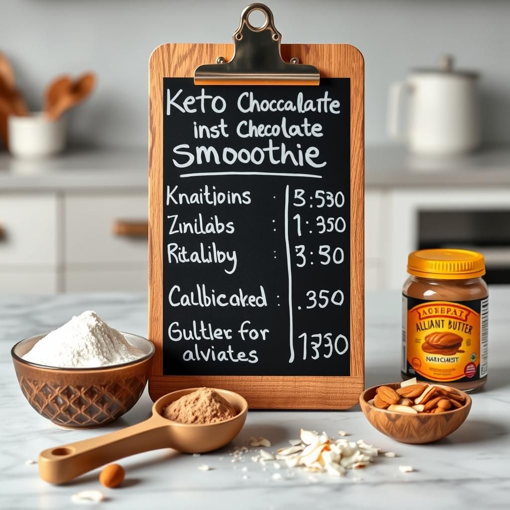 Keto Smoothie Nutritional Info Display
