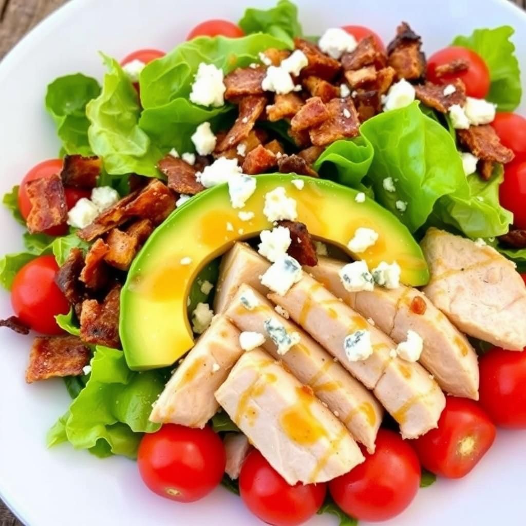 Layered Cobb Salad Presentation