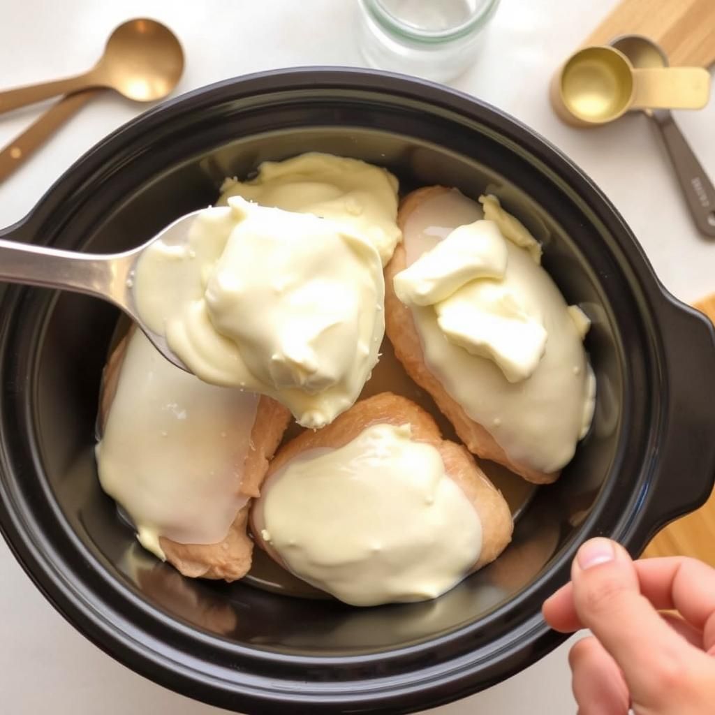 Layering the Cream Cheese