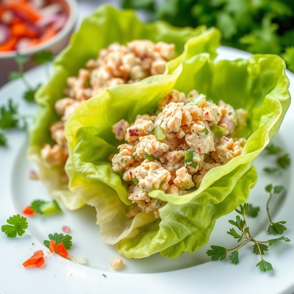 Keto Tuna Salad Lettuce Wraps