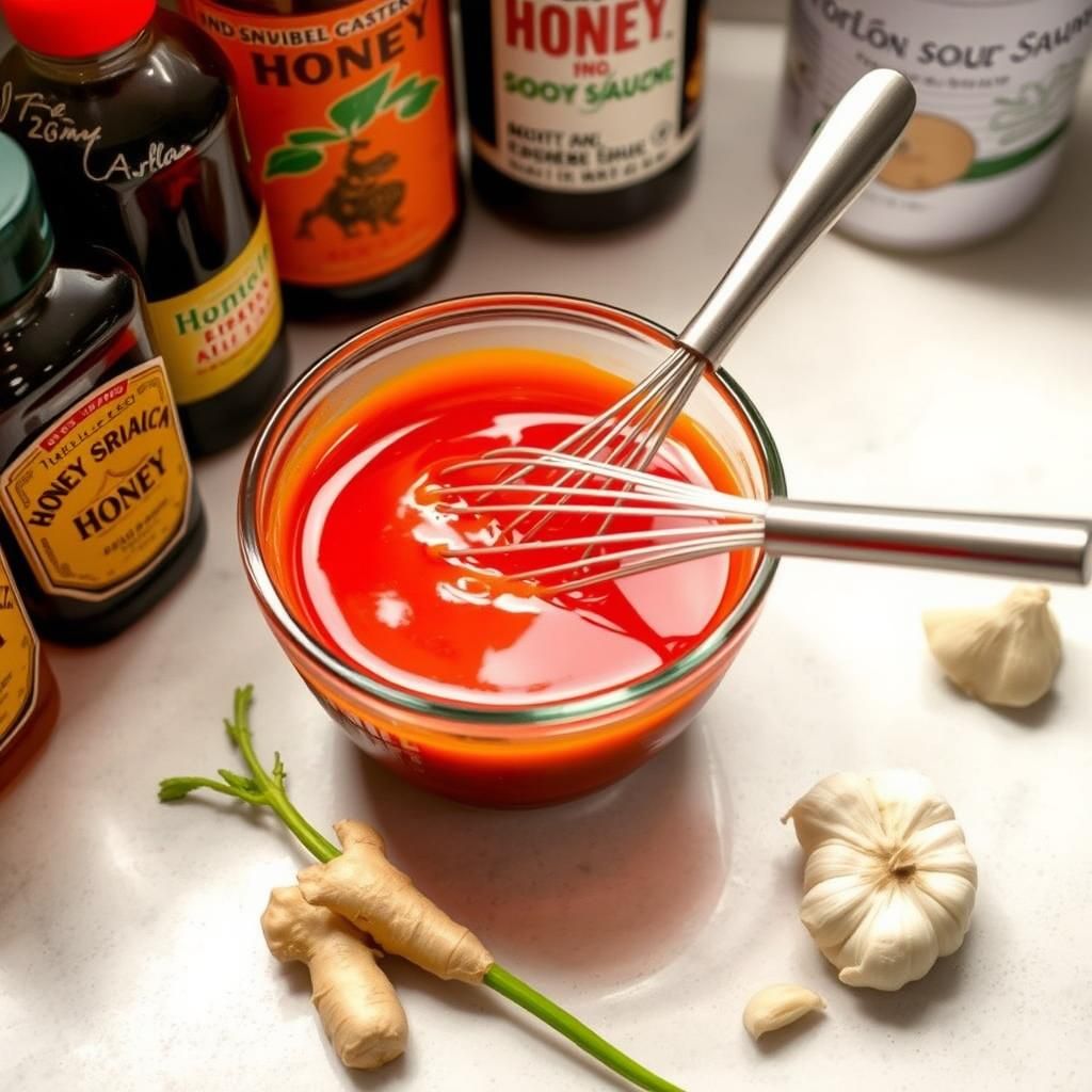 Making Honey Sriracha Sauce