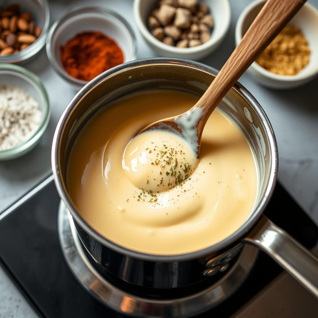 Making Keto Cheese Sauce