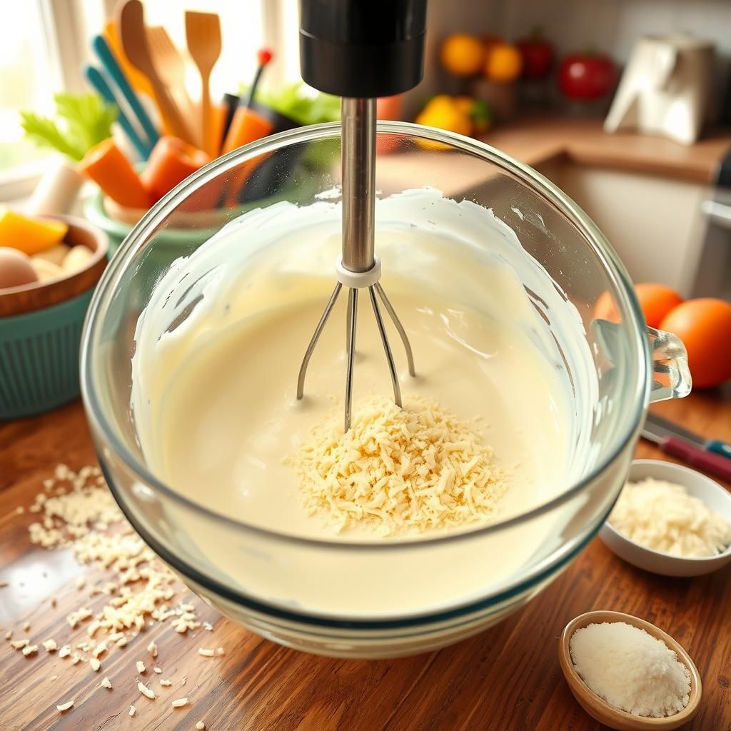 Making the Creamy Sauce