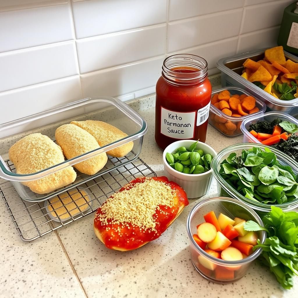 Meal Prep for Keto Chicken Parmesan