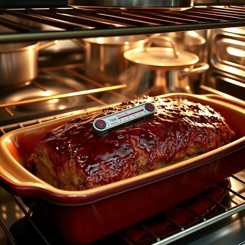 Meatloaf Baking in the Oven
