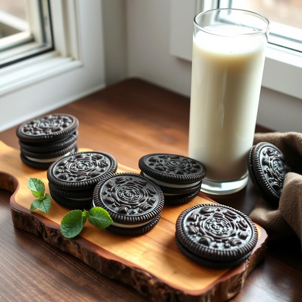 Mint Keto Oreos and Almond Milk Pairing